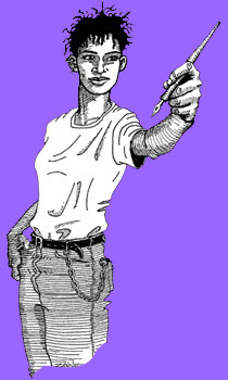 art/toon of a woman with a pen
